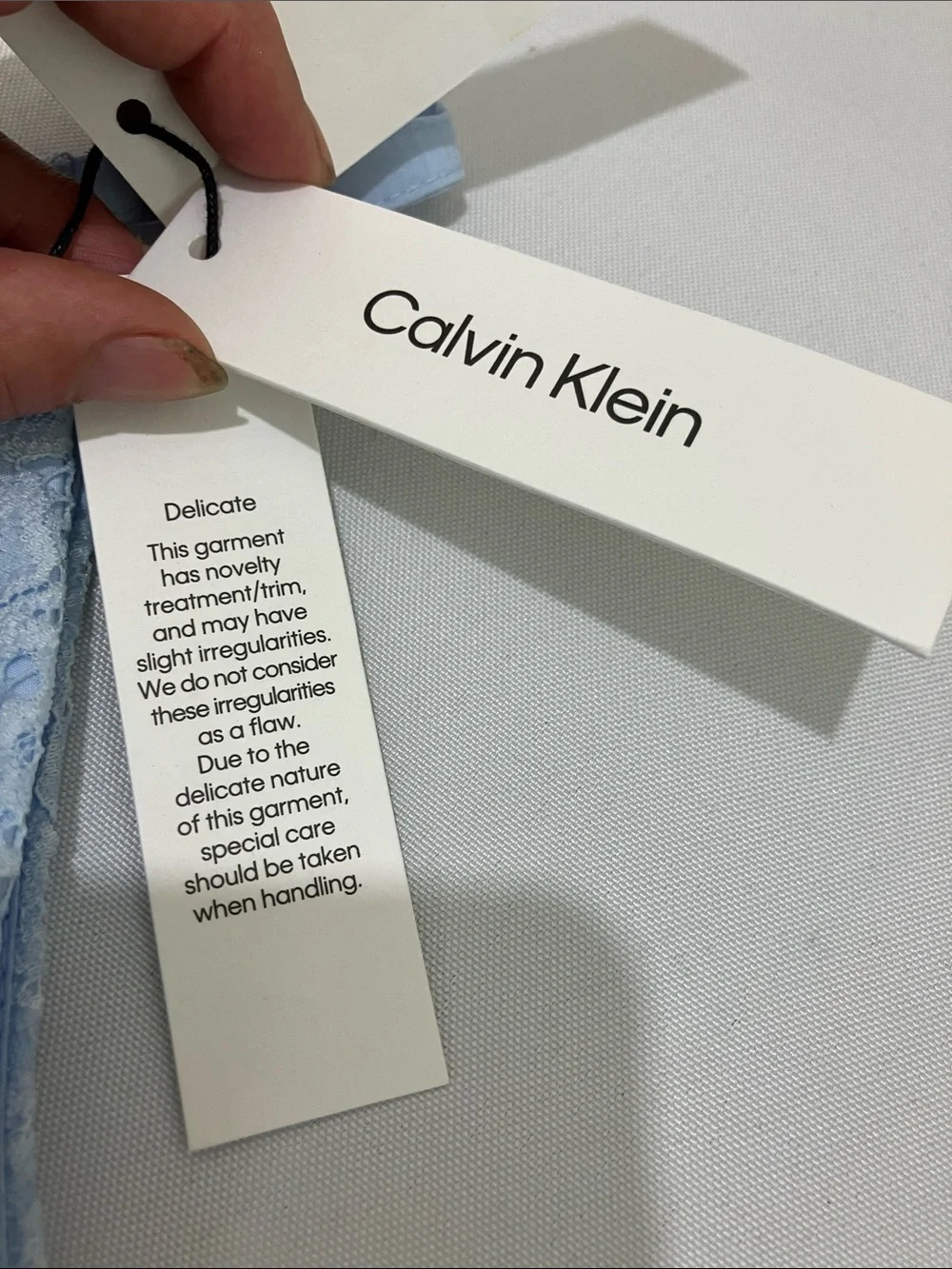 Calvin Klein Girl's Pale Blue Lace Bodice Party Dress